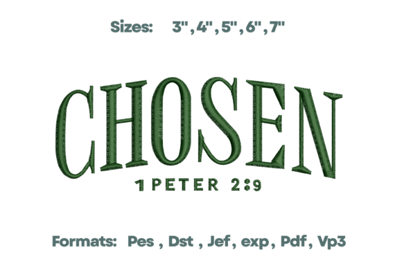 Chosen 1 Peter 2 9 Bible Embroidery