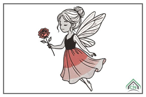 Fairy Girl with Rose Embroidery Design Review