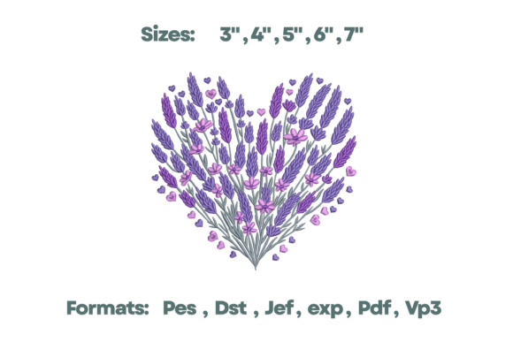 Lavender Floral Heart Embroidery Review