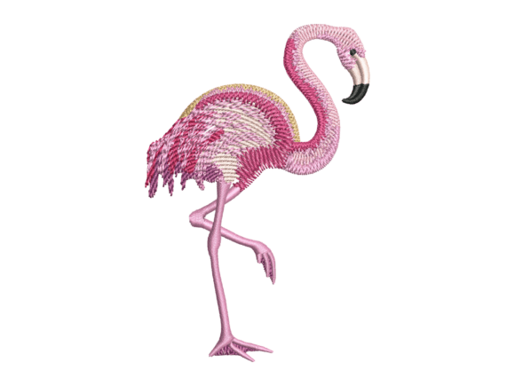 Standing Pink Flamingo Embroidery Design Review