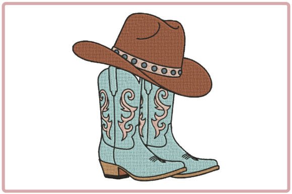 Western Cowboy Boots Embroidery
